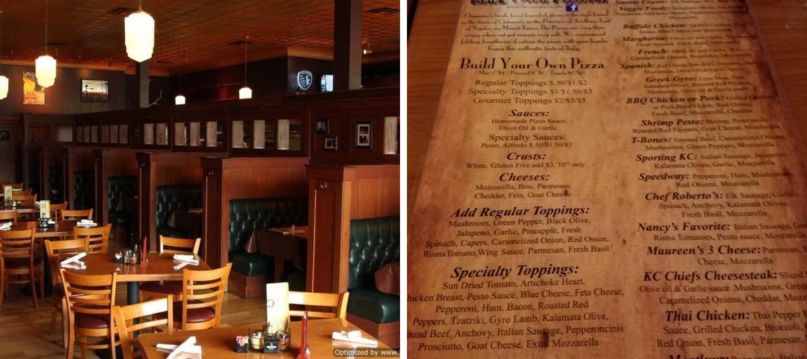Chiusano's Brick Oven Pizzeria Menu